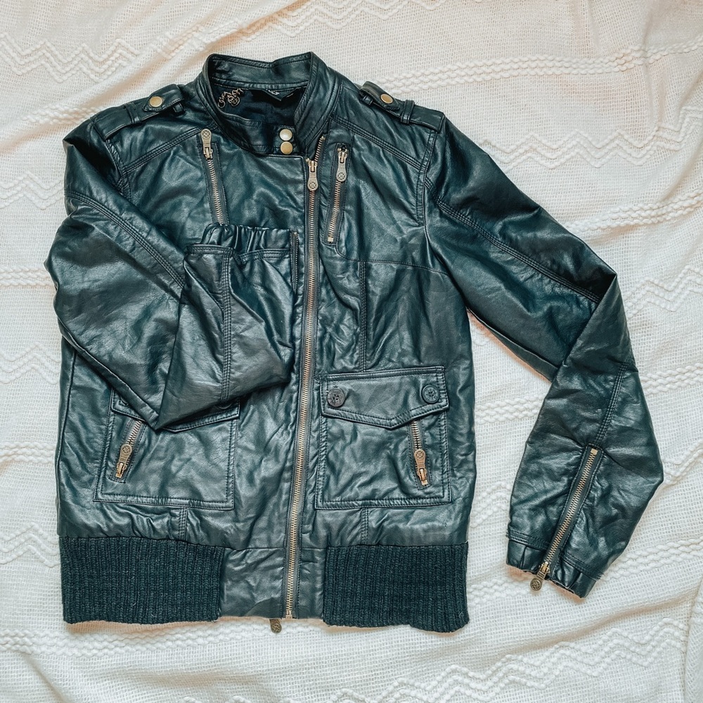 Black Faux Leather Jacket